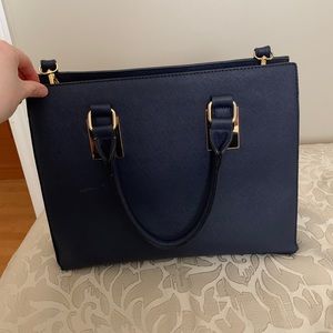 Navy H&M tote purse